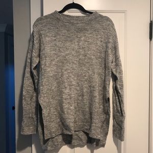 grey long sweater